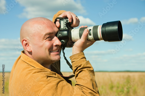 Adult male photographer