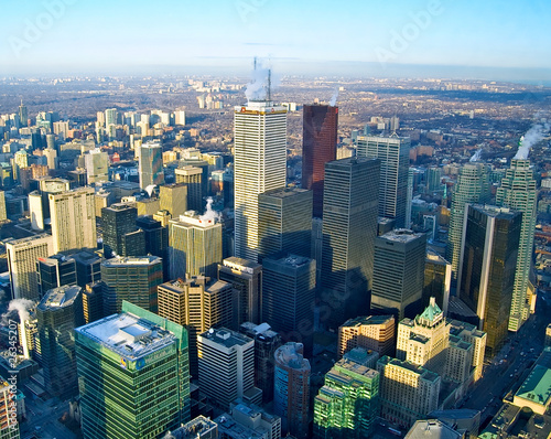 Canvas Print Quartier financier à Toronto au Canada