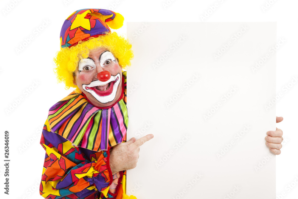 Clown with White Space