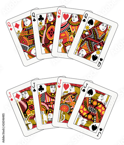 Poker jack and queen