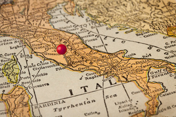 Rome and Italy vintage map