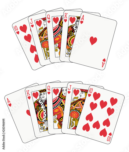 Double royal flush heart