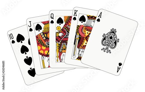 Royal flush spade