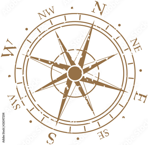 Vintage Compass Rose Vector photo