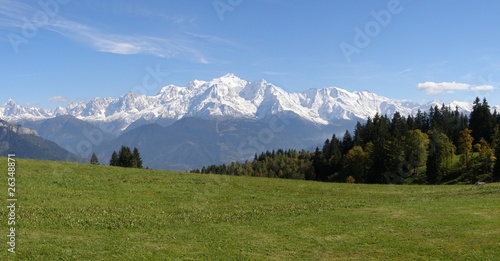 Panoramique Mont Blanc vu de Mayères