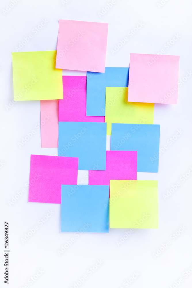 Reminder notes isolated on the white background Reminder notes isolated on the white background