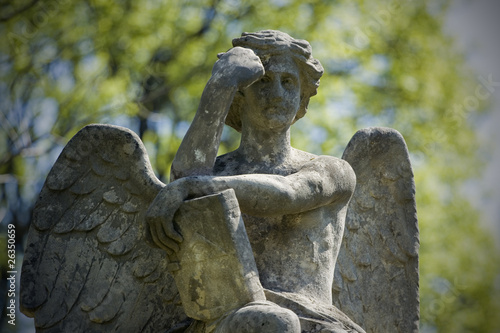 Kamienny cmentarny anioł , pomnik photo