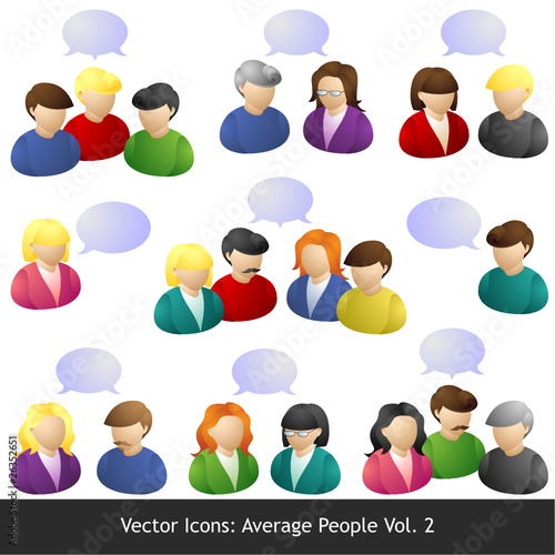 Vector Icons: Average people Vol. 2