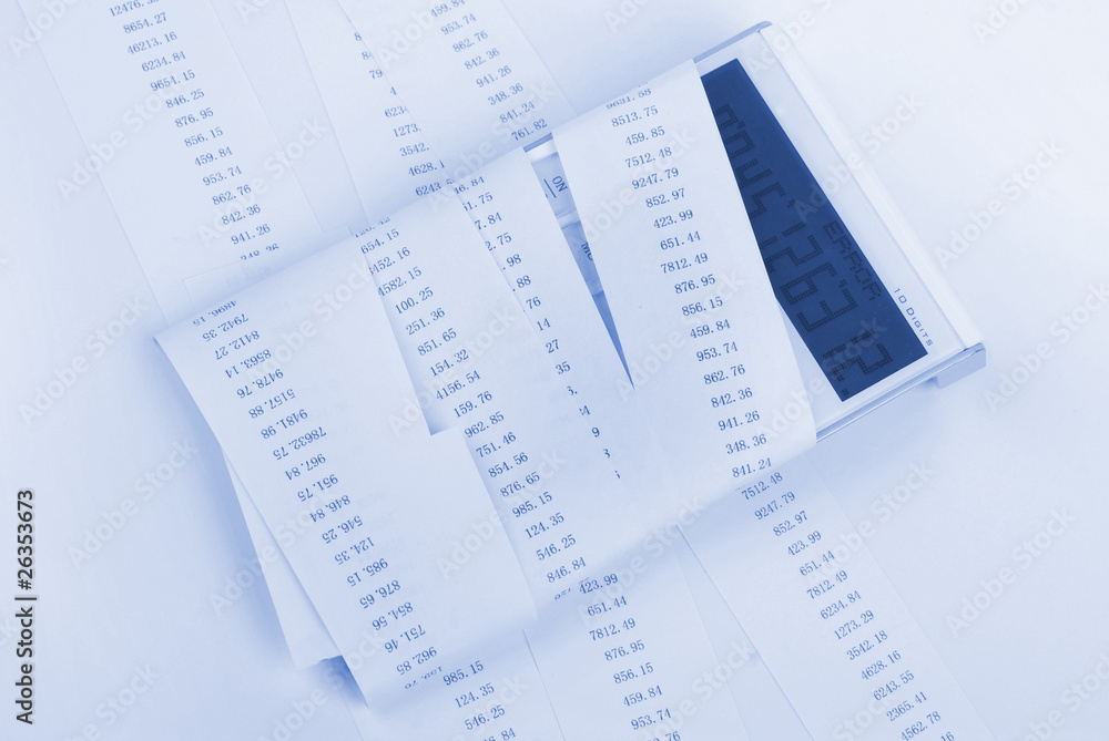 calculator with financial data