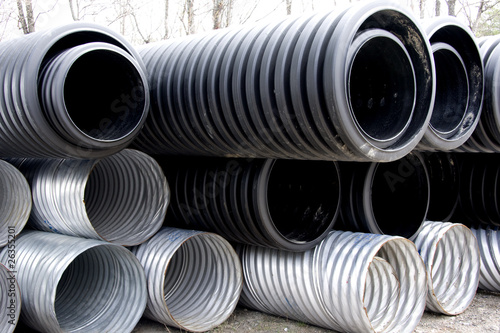 Stack of Culverts photo