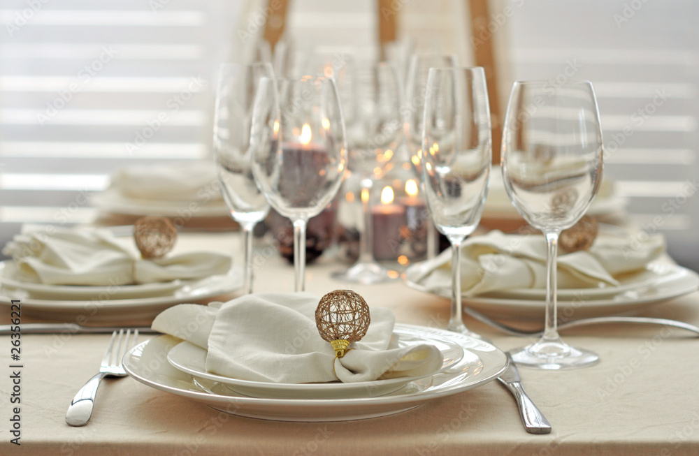 Christmas table setting Christmas table setting