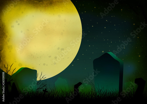 Grunge Halloween starry night