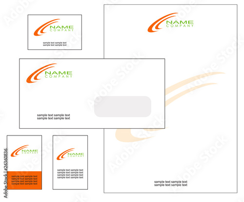 Kit carta intestata verde arancio