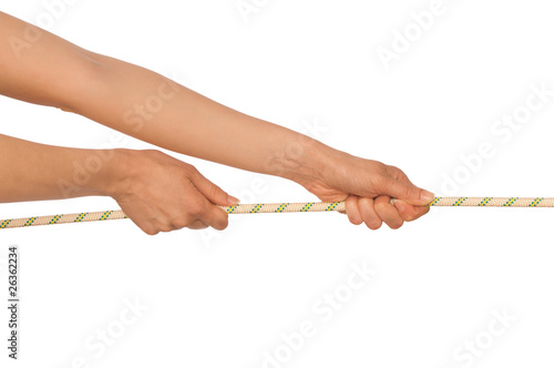 pulling of a rope