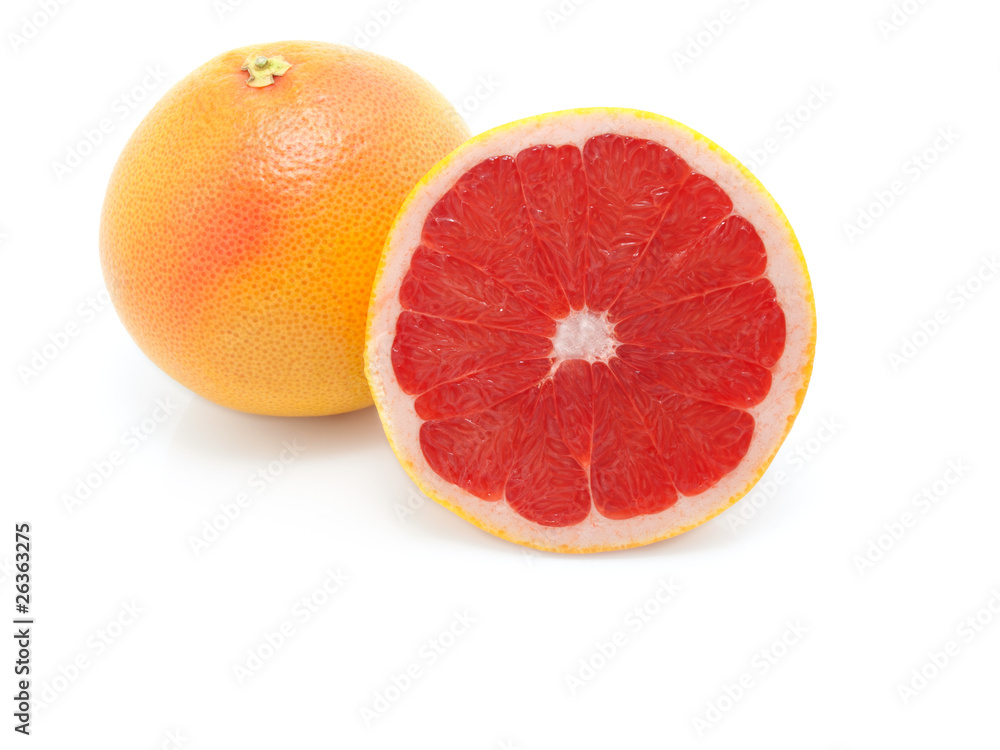 grapefruit on white background grapefruit on white background