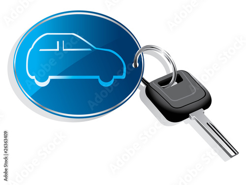 Car key ring vector