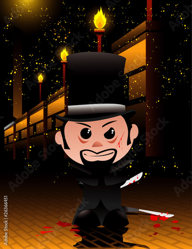 halloween jack murder vector illustration