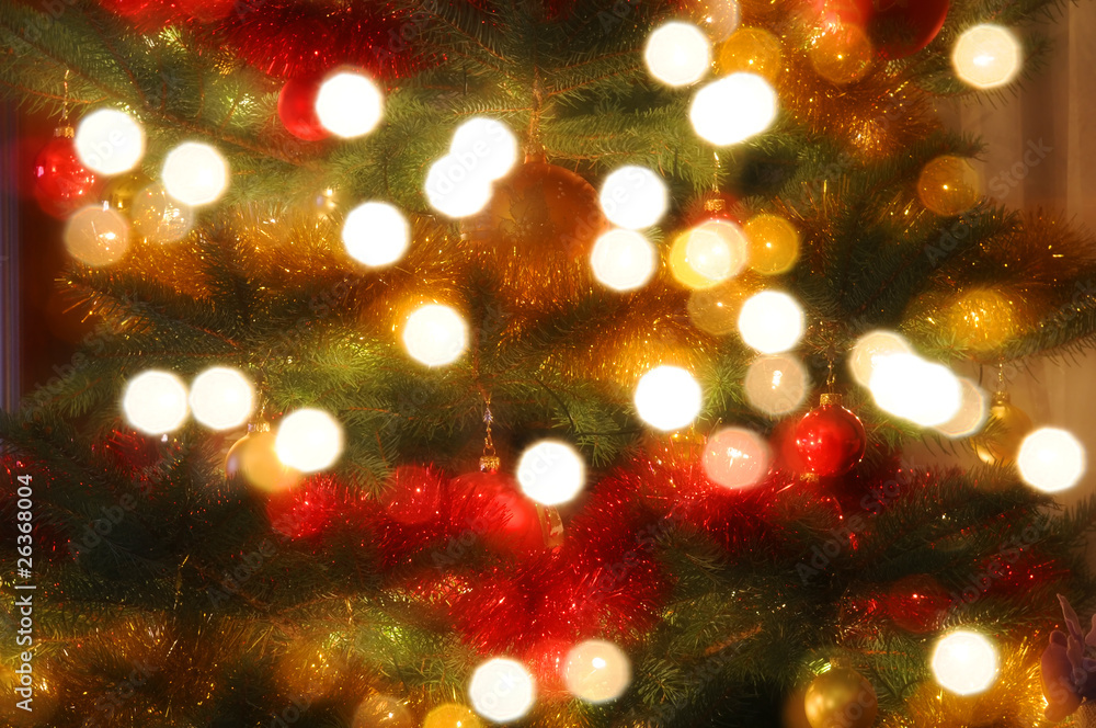 Abstract glittering Christmas lights background Abstract glittering Christmas lights background