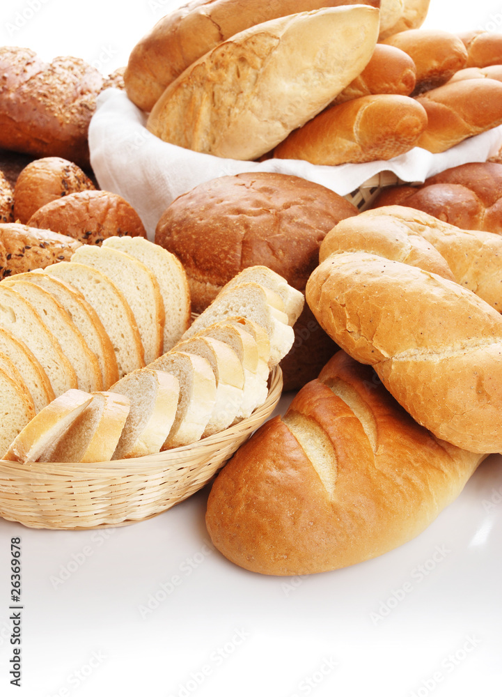 Heap of different bread