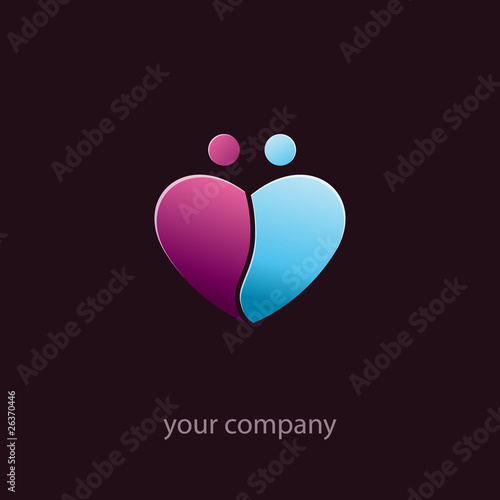 logo entreprise, coeur