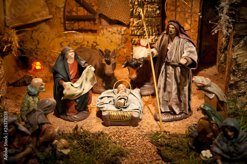 Nativity scene close up