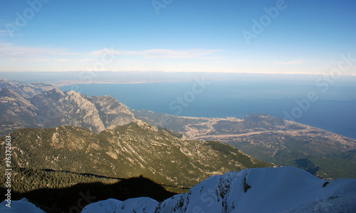 A view of Tahtalı in winter, Antalya photo