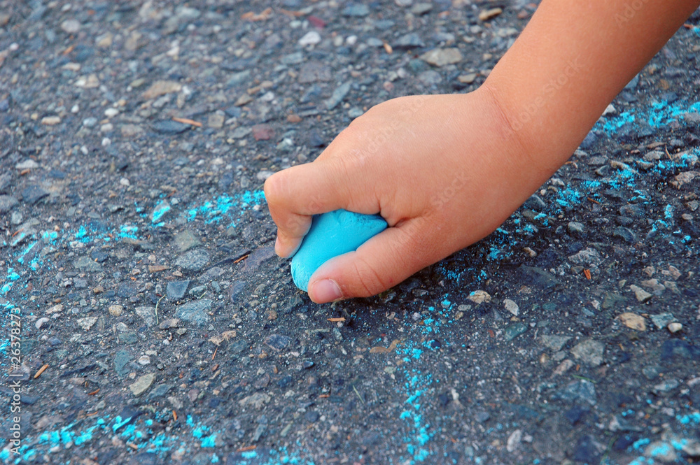 Drawing with chalk Drawing with chalk