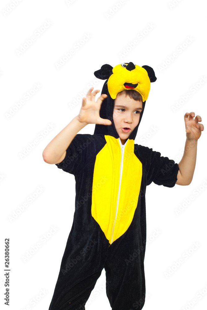 Child in mouse costume playing Child in mouse costume playing