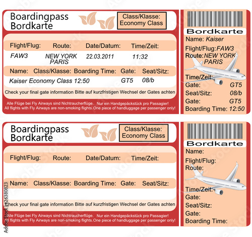 Economy Class Boardingpass