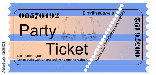 Party Ticket Abriss Karte