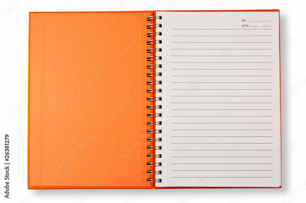 Orange Cover Of Note Book Orange Cover Of Note Book