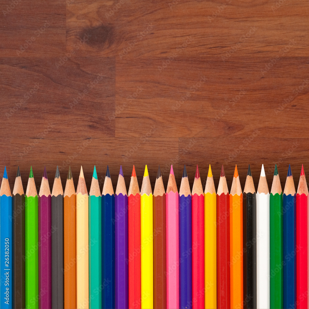 Colorful Of Pastel on wood background Colorful Of Pastel on wood background