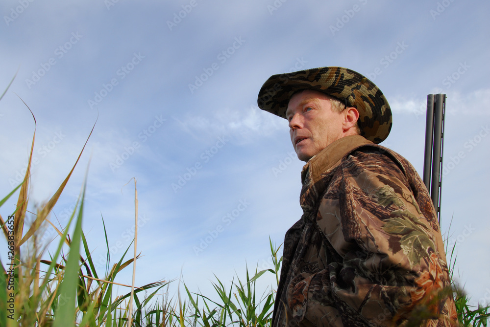 Hunter in the reeds