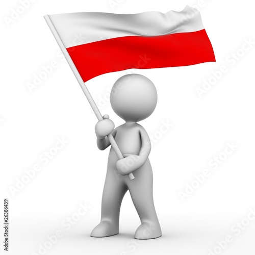 Naklejka Flaga Polski - polen, flaga, pokaz, fototapety | Foteks