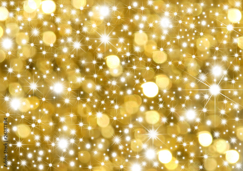 fondo navidad oro luces y estrellas