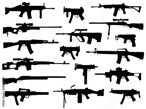 Weapon collection, automatic guns