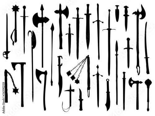 Weapon collection, medieval weapons