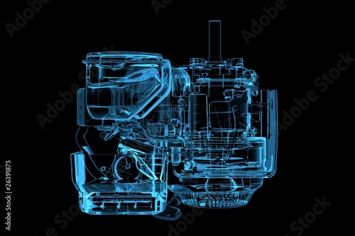 Motor (3D xray blue transparent)