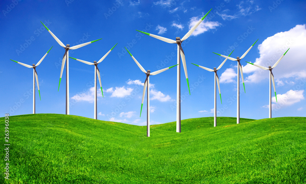 Eco energy - wind turbines farm