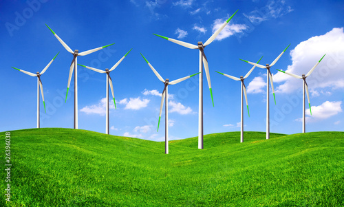 Eco energy - wind turbines farm