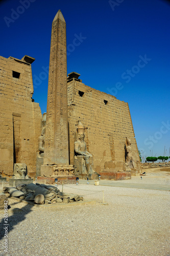 Luxor temple with obelisque