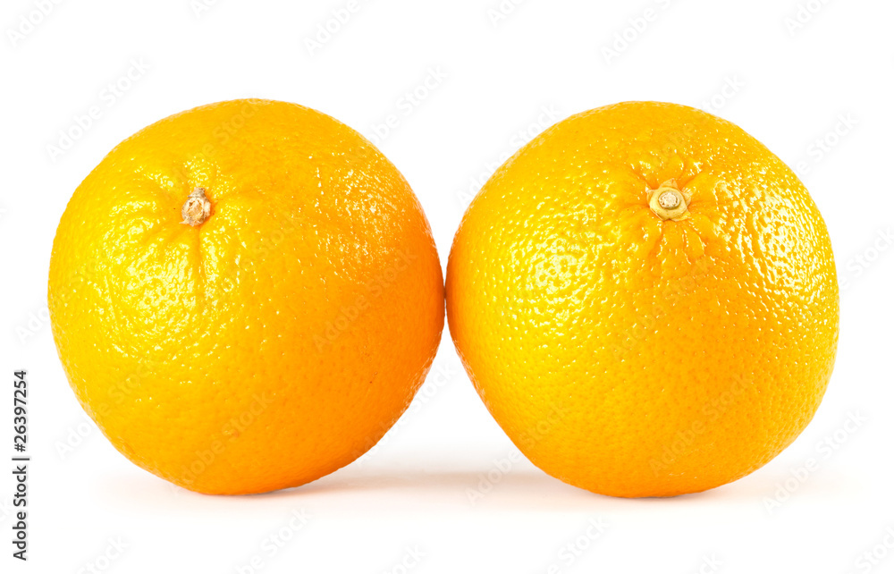 Two oranges isolated on white Two oranges isolated on white
