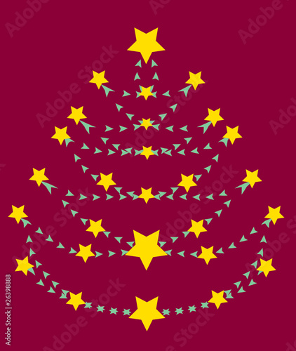 Tannenbaum mit Sternen