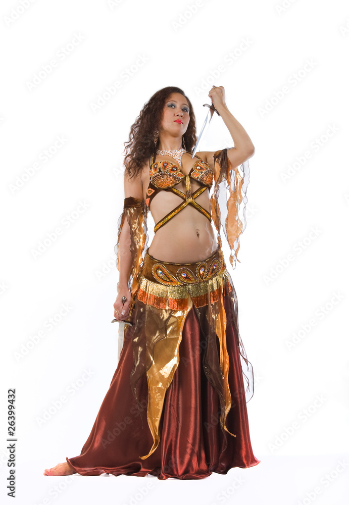beautiful woman with two knifes beautiful woman with two knifes