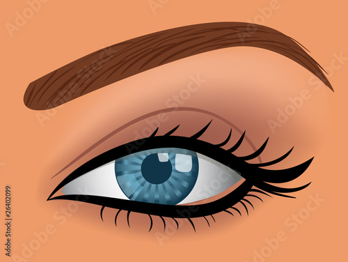 vector woman blue eye