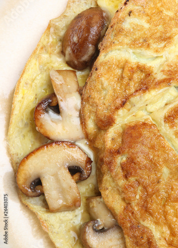 Omelet with Cheese & Mushrooms