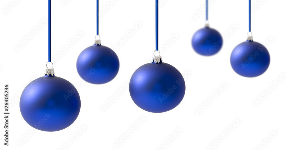 Christmas balls on white Christmas balls on white