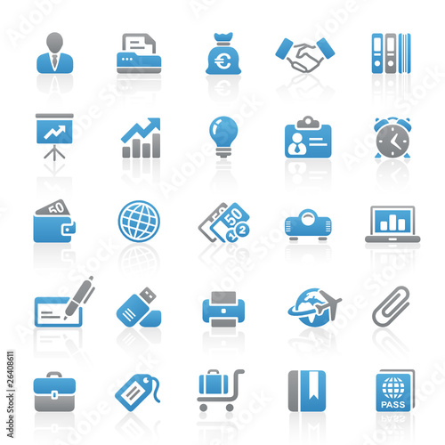 Blue Gray Web  Icons -  Business & Office