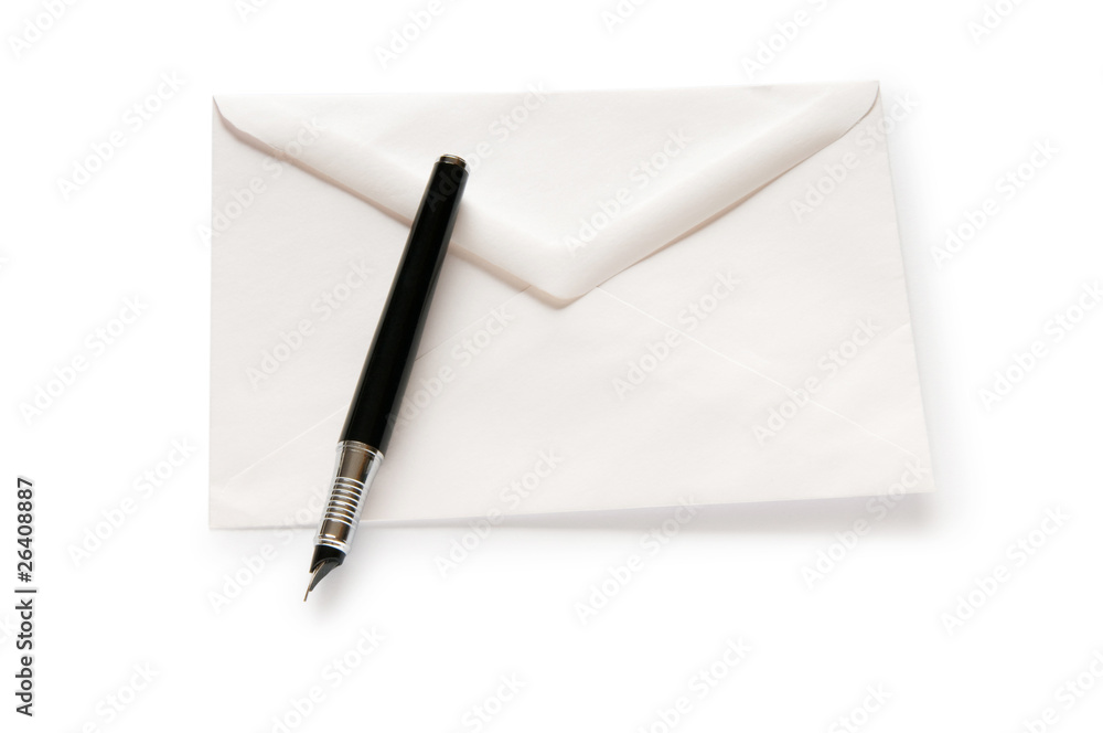 Mail concept with envelope isolated on the white Mail concept with envelope isolated on the white