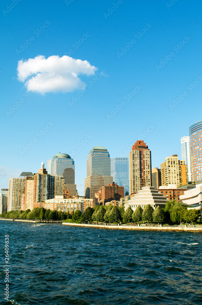 Obraz premium New York city panorama with tall skyscrapers
